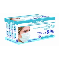 Boite de 50 masques médicaux - EN 14683:2019 - Type II - Blanc